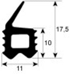 guarnizione per porta profilo 2708 lar. 545mm l 590mm dimensione esterna