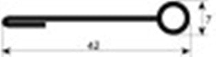 guarnizione per porta profilo 2922 lar. 43mm l 1310mm con. 1 adattabile a mbm