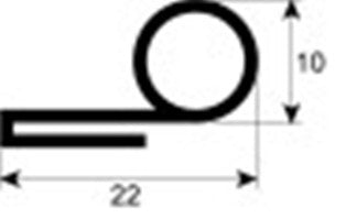 guarnizione per porta profilo 2948 con. al metro