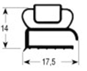 guarnizione per frigoriferi profilo 9207 lar. 660mm l 755mm dimensione esterna