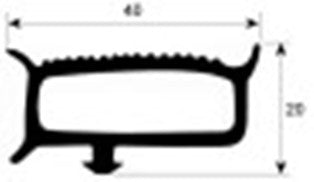 guarnizione per cella profilo 9780 lar. 830mm l 1920mm misura innesto grigio