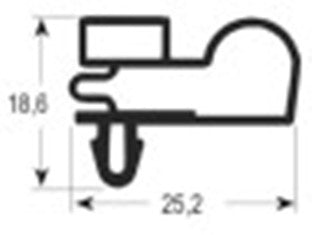 guarnizione profilo 9010 lar. 650mm l 745mm misura innesto