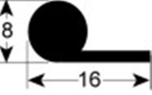 guarnizione in gommapiuma temp. massima -30 a +120°c con. 25m cod. prod. 816