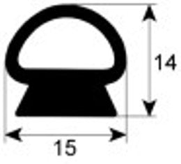 guarnizione per porta profilo 2435 con. al metro