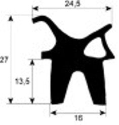 guarnizione per porta profilo 2415 l 543mm pos. di montaggio sx/dx con. 1