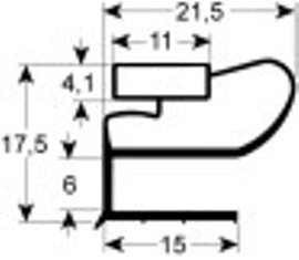 guarnizione per frigoriferi profilo 9664 l 2500mm