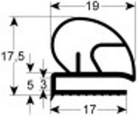 guarnizione per frigoriferi profilo 9710 l 2500mm