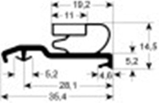 guarnizione per frigoriferi profilo 9724 l 2500mm
