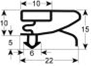 guarnizione per frigoriferi profilo 9753 lar. 702mm l 1622mm misura innesto