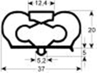 guarnizione per frigoriferi profilo 9798 lar. 415mm l 565mm misura innesto