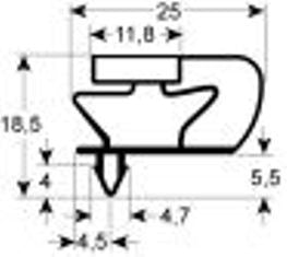 guarnizione per frigoriferi profilo 9799 lar. 476mm l 606mm misura innesto