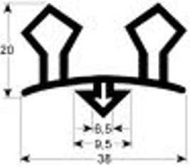 guarnizione per cella profilo 9939 lar. 770mm l 2000mm misura innesto