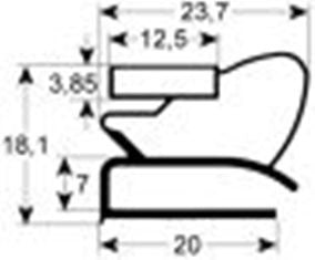 guarnizione per frigoriferi profilo 9954 lar. 670mm l 1575mm dimensione esterna