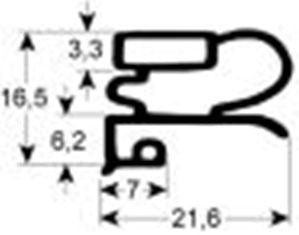 guarnizione per frigoriferi profilo 9030 lar. 730mm l 1710mm dimensione esterna