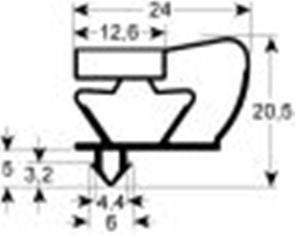 guarnizione per frigoriferi profilo 9043 lar. 650mm l 750mm misura innesto