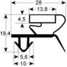 guarnizione per frigoriferi profilo 9044 lar. 739mm l 1679mm misura innesto