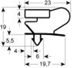 guarnizione per frigoriferi profilo 9046 lar. 448mm l 633mm misura innesto