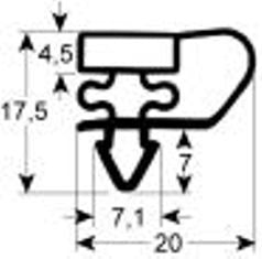 guarnizione per frigoriferi profilo 9153 lar. 568mm l 793mm misura innesto