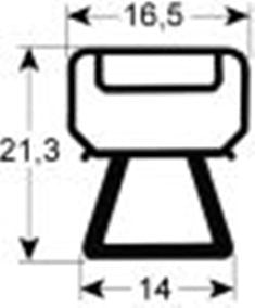 guarnizione per frigoriferi profilo 9166 lar. 379mm l 469mm misura innesto