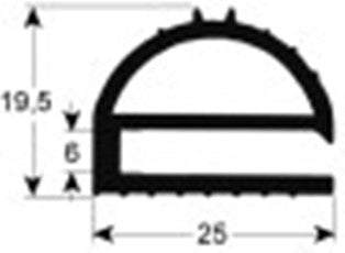 guarnizione per frigoriferi profilo 9169 lar. 290mm l 580mm dimensione esterna