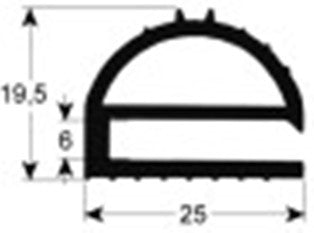guarnizione per frigoriferi profilo 9169 lar. 625mm l 670mm dimensione esterna