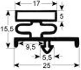 guarnizione per frigoriferi profilo 9185 lar. 359mm l 359mm misura innesto