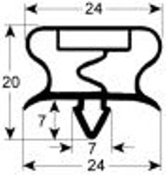 guarnizione per frigoriferi profilo 9195 lar. 416mm l 626mm misura innesto
