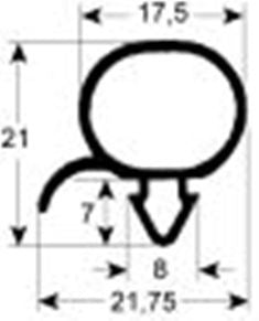 guarnizione per frigoriferi profilo 9196 lar. 1224mm l 1984mm misura innesto