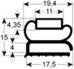 guarnizione per frigoriferi profilo 9207 lar. 385mm l 640mm dimensione esterna
