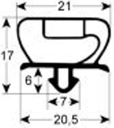 guarnizione per frigoriferi profilo 9235 lar. 262mm l 392mm misura innesto