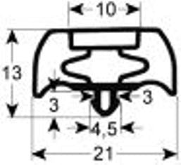 guarnizione per frigoriferi profilo 9252 lar. 410mm l 585mm misura innesto