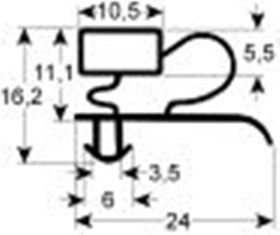 guarnizione per frigoriferi profilo 9333 lar. 272mm l 1212mm misura innesto