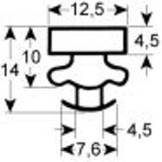 guarnizione per frigoriferi profilo 9373 lar. 1050mm l 1880mm misura innesto