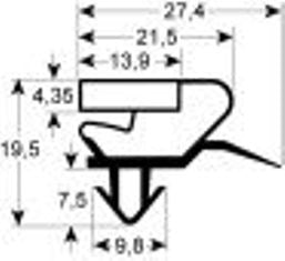 guarnizione per frigoriferi profilo 9398 lar. 578mm l 1453mm misura innesto