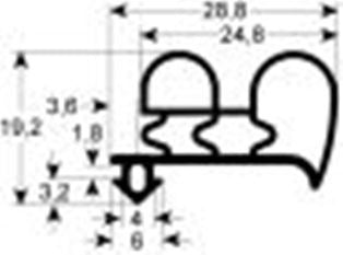 guarnizione per frigoriferi profilo 9430 lar. 577mm l 670mm misura innesto