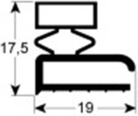 guarnizione per frigoriferi profilo 9453 lar. 885mm l 1900mm dimensione esterna
