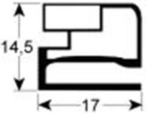 guarnizione per frigoriferi profilo 9457 lar. 170mm l 633mm dimensione esterna
