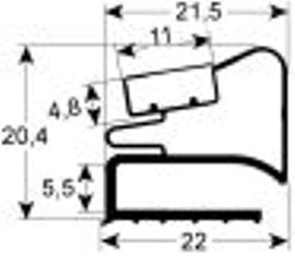 guarnizione per frigoriferi profilo 9526 lar. 670mm l 1670mm dimensione esterna