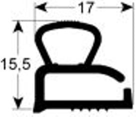 guarnizione per frigoriferi profilo 9605 lar. 700mm l 1500mm dimensione esterna