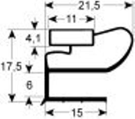 guarnizione per frigoriferi profilo 9664 lar. 185mm l 390mm dimensione esterna