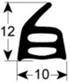 guarnizione forno dimensione esterna l 460mm lar. 370mm con 6 ganci di fissaggio