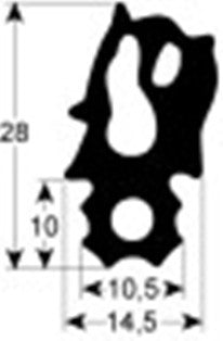 guarnizione forno profilo  lar. 470mm l 760mm misura innesto externo per modello scc/cm 101