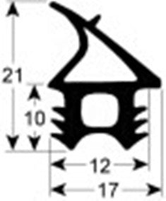 guarnizione per porta profilo 2761 lar. 400mm l 440mm misura innesto externo adattabile a lainox