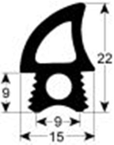 guarnizione per porta profilo 2767 l 2100mm adattabile a tecnoeka