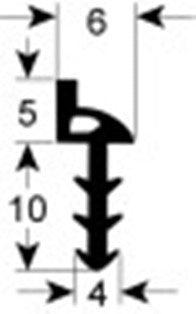 guarnizione l 683mm lar. 15,5mm altezza esterno 6mm per forno a convezione