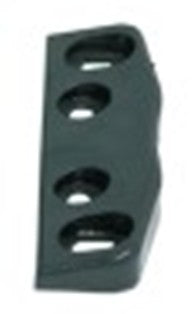 nasello per scrocchetto spessore 18mm lar. 18mm l 80mm nero interasse di fissaggio 28/60mm