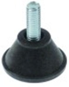 piede filetto 3/8" whitworth lungh. fil. 24mm h 24mm diametro  43mm con. 1 pz
