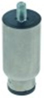 piede tubo diametro  40mm filetto m10 lungh. fil. 15mm h 80-110mm inox misura 1 1/2" con. 1 pz