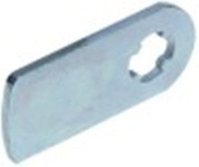 camma di chiusura dritta pos. di montaggio sx/dx spessore 2,5mm lar. 23mm int. dei fori 37,5mm