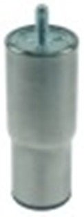 piede tubo diametro  64mm filetto m12 lungh. fil. 30mm h 165-225mm inox misura 2 1/2" con. 1 pz